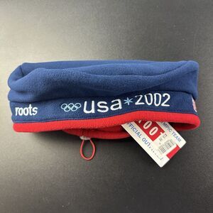 VTG Roots 2002 USA Olympic Team Beanie Cap Hat Mens One Size Red White Blue NEW